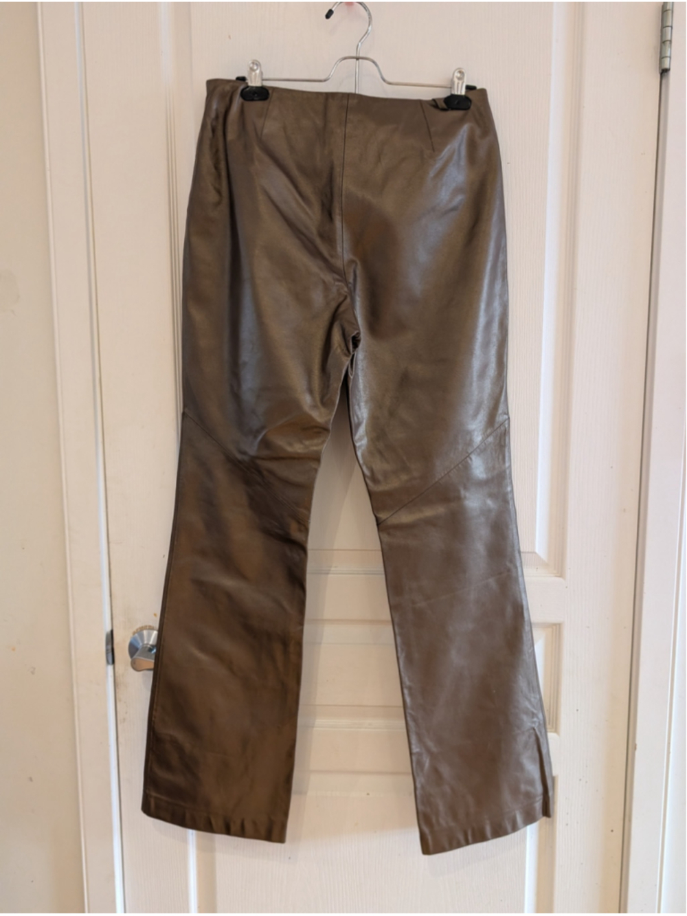 646 - Ralph Lauren Black Label Brown 100% Leather Pants Size 12 - Picture 4 of 9